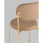 Стул Барбара NEW экокожа бежевая золотые ножки Stool Group УТ000037627 от ImperiumLoft