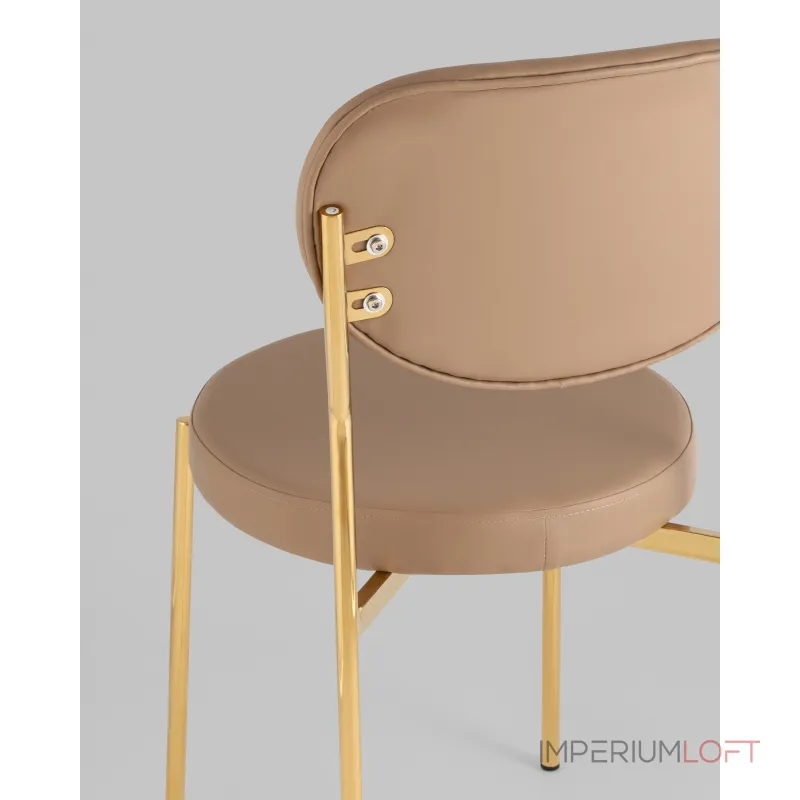 Стул Барбара NEW экокожа бежевая золотые ножки Stool Group УТ000037627 Стул Барбара NEW экокожа бежевая золотые ножки Stool Group УТ000037627