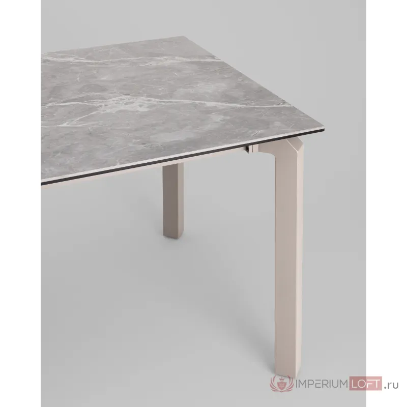 Стол обеденный Varden раскладной 160-220х90 см керамика серый Stool Group УТ000039916 от ImperiumLoft