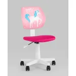 Кресло компьютерное детское ЛОЛО Unicorn, пластик белый Stool Group УТ000039088