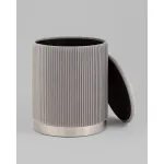 Пуф Шарлотта с ящиком серебро велюр серебристый Stool Group УТ000039502