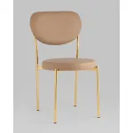 Стул Барбара NEW экокожа бежевая золотые ножки Stool Group УТ000037627 от ImperiumLoft
