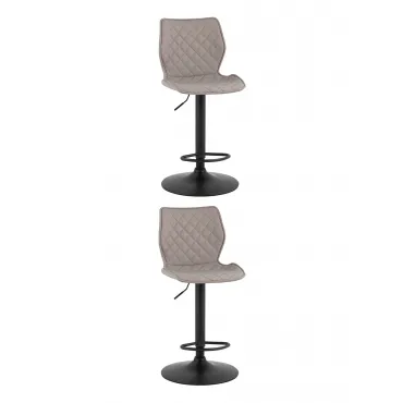 Стул барный Dome экокожа серый 2 шт Stool Group УТ000039936