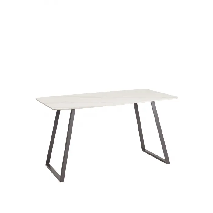 Стол обеденный Vermont 140*80 см керамика белая ножки серые Stool Group УТ000040511 от ImperiumLoft