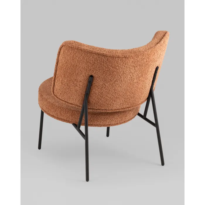 Кресло District Lounge букле терракотовый Stool Group УТ000039111 от ImperiumLoft