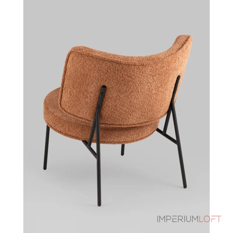 Кресло District Lounge букле терракотовый Stool Group УТ000039111 Кресло District Lounge букле терракотовый Stool Group УТ000039111