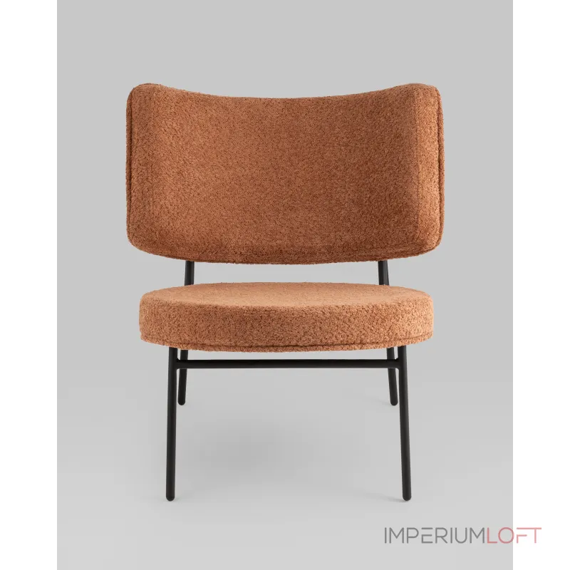 Кресло District Lounge букле терракотовый Stool Group УТ000039111 Кресло District Lounge букле терракотовый Stool Group УТ000039111