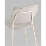 Стул обеденный Gigi шенилл серый белые ножки Stool Group УТ000039036