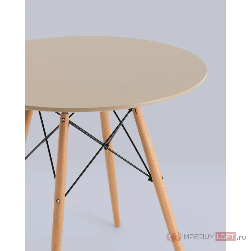 Стол Eames DSW NEW D80 бежевый Stool Group УТ000038040 от ImperiumLoft
