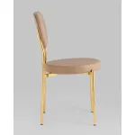 Стул Барбара NEW экокожа бежевая золотые ножки Stool Group УТ000037627 от ImperiumLoft