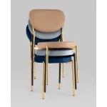 Стул Барбара NEW экокожа бежевая золотые ножки Stool Group УТ000037627 от ImperiumLoft
