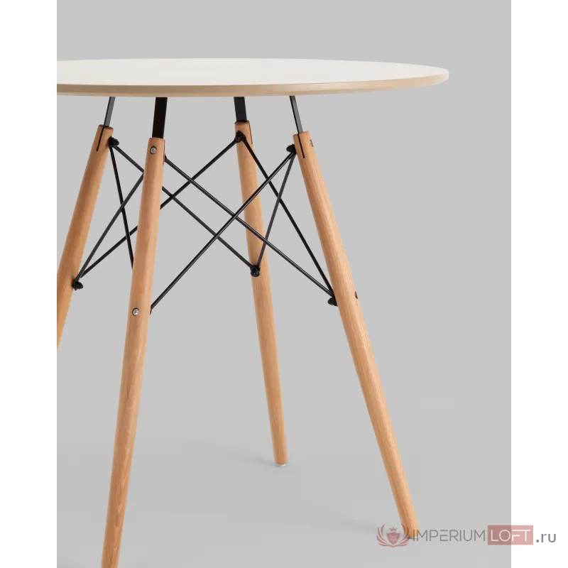 Стол Eames DSW NEW D80 бежевый Stool Group УТ000038040 от ImperiumLoft
