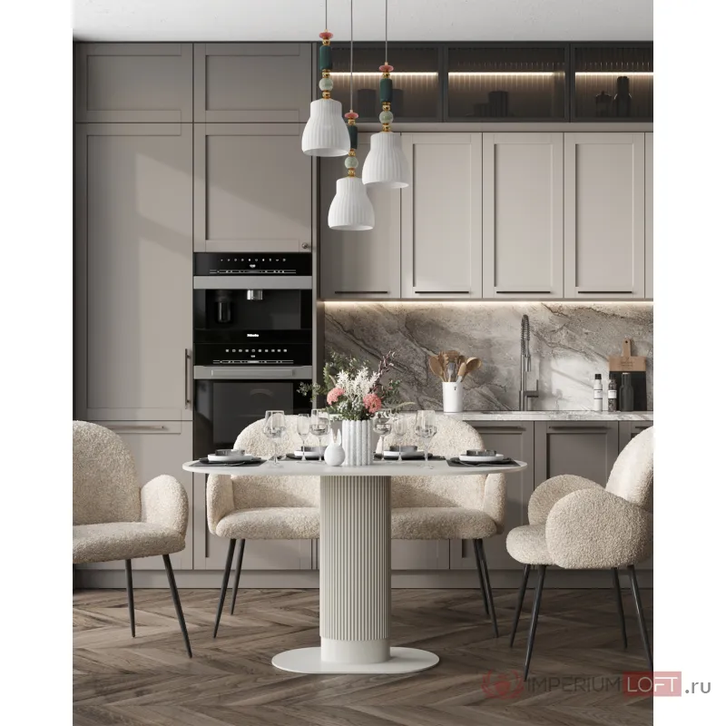 Стол обеденный Mystery 130*80 белый Stool Group УТ000039507 от ImperiumLoft