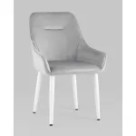 Стул Диана велюр серебристый ножки белые 4 шт Stool Group УТ000037411