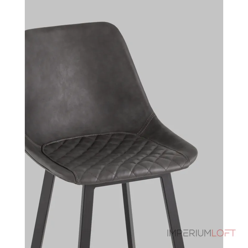 Стул барный TEXAS экокожа серый Stool Group УТ000038913 Стул барный TEXAS экокожа серый Stool Group УТ000038913