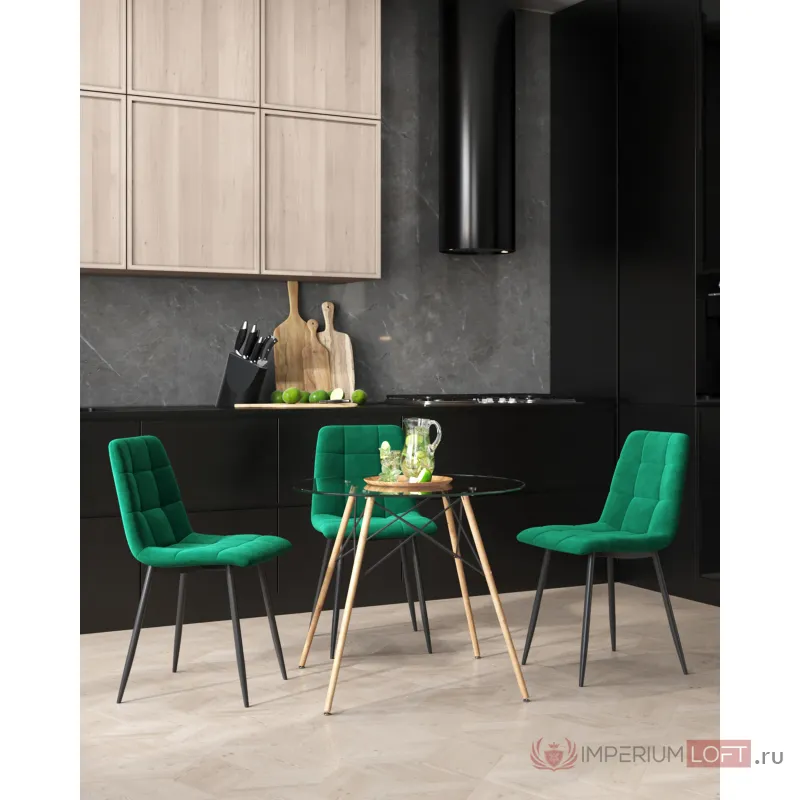 Стол Eames DSW NEW D80 стеклянный Stool Group УТ000039068 от ImperiumLoft