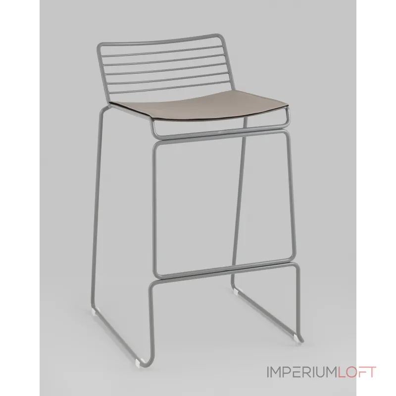 Стул полубарный Danny серый с подушкой Stool Group УТ000038988