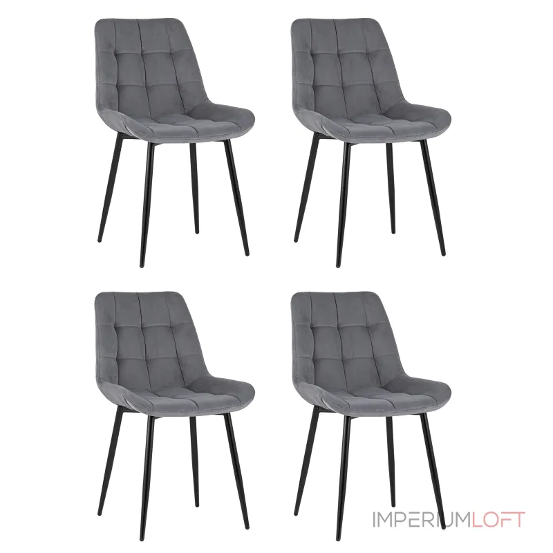 Стул Флекс велюр серый 4 шт. Stool Group УТ000035424 Стул Флекс велюр серый 4 шт. Stool Group УТ000035424