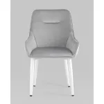 Стул Диана велюр серебристый ножки белые 4 шт Stool Group УТ000037411