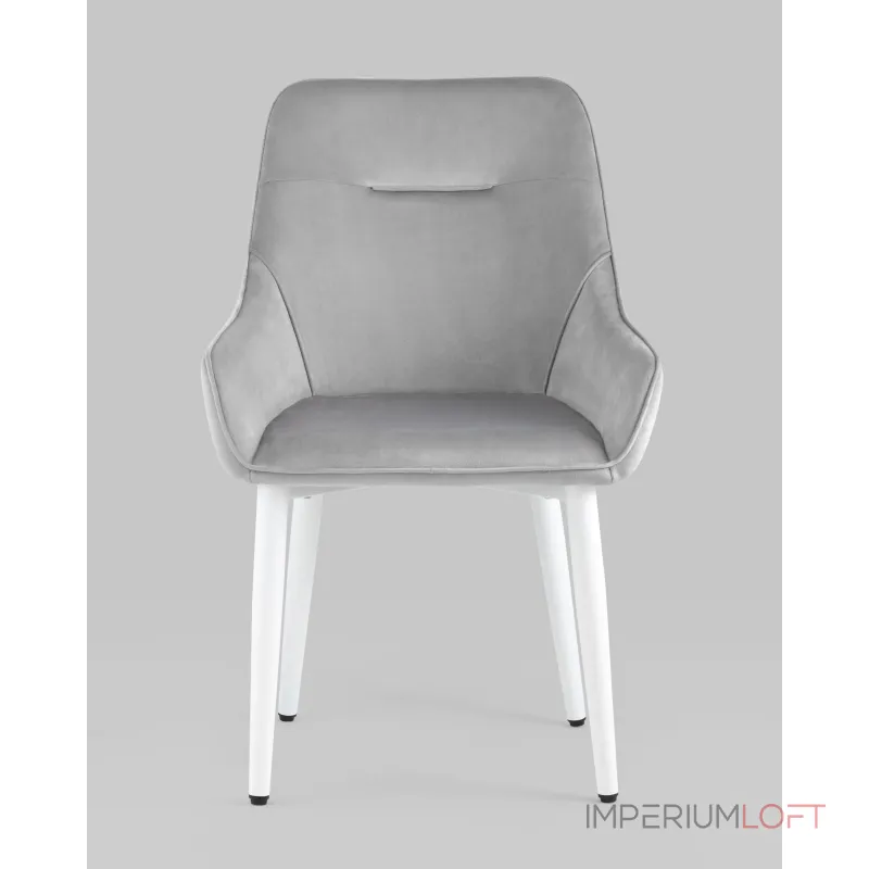 Стул Диана велюр серебристый ножки белые 4 шт Stool Group УТ000037411 Стул Диана велюр серебристый ножки белые 4 шт Stool Group УТ000037411