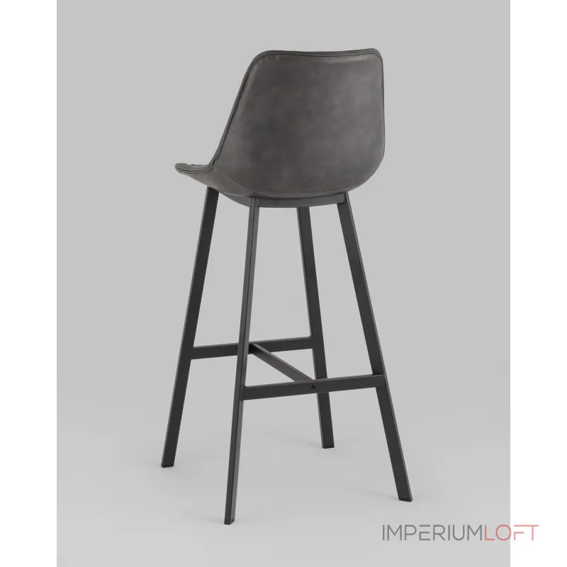 Стул барный TEXAS экокожа серый Stool Group УТ000038913 Стул барный TEXAS экокожа серый Stool Group УТ000038913