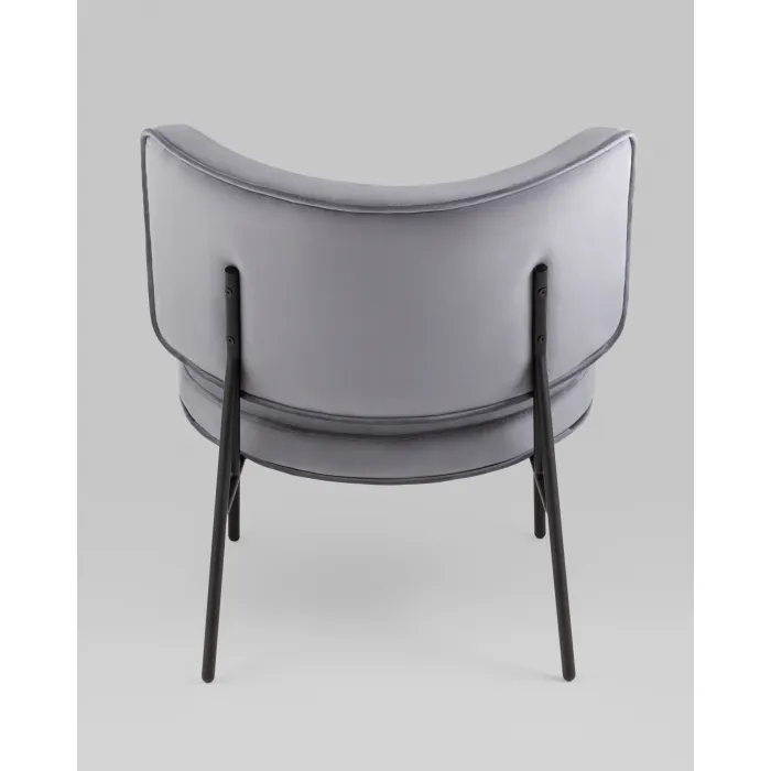 Кресло District Lounge велюр серый Stool Group УТ000039114 от ImperiumLoft