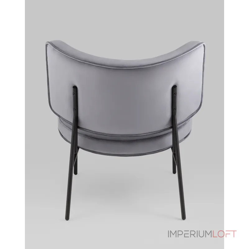 Кресло District Lounge велюр серый Stool Group УТ000039114 Кресло District Lounge велюр серый Stool Group УТ000039114