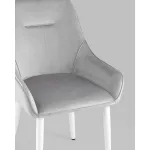 Стул Диана велюр серебристый ножки белые 4 шт Stool Group УТ000037411