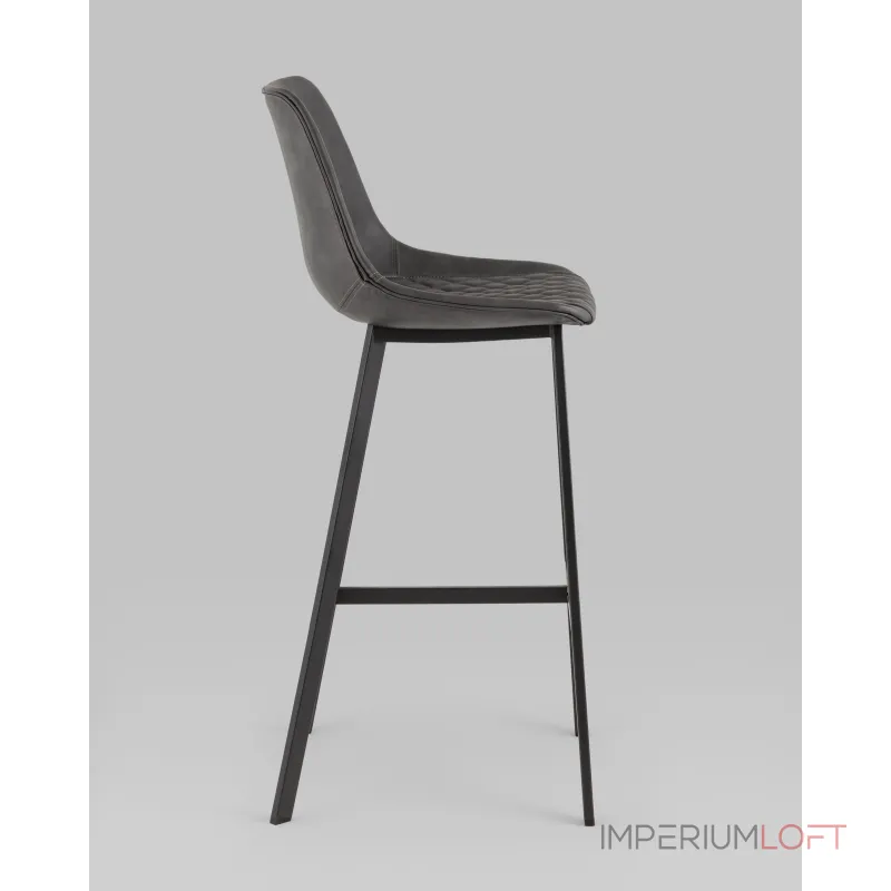 Стул барный TEXAS экокожа серый Stool Group УТ000038913 Стул барный TEXAS экокожа серый Stool Group УТ000038913