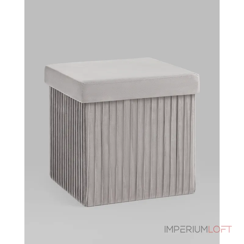 Пуф складной с ящиком Store Square серый Stool Group УТ000038973 Пуф складной с ящиком Store Square серый Stool Group УТ000038973