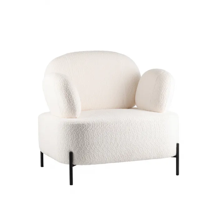 Кресло Кэнди букле белый Stool Group УТ000040023 от ImperiumLoft