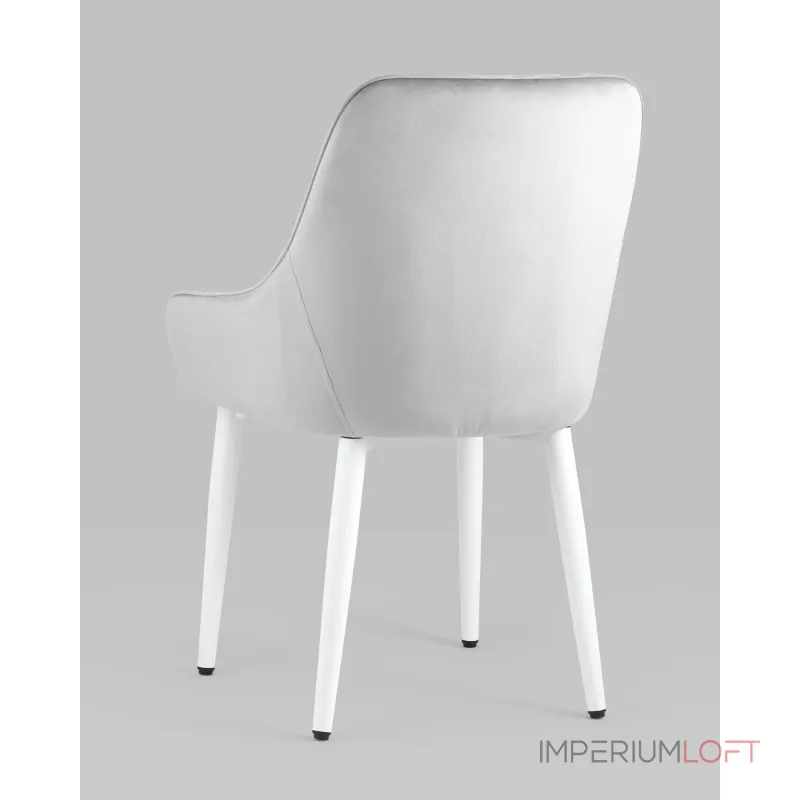 Стул Диана велюр серебристый ножки белые 4 шт Stool Group УТ000037411 Стул Диана велюр серебристый ножки белые 4 шт Stool Group УТ000037411