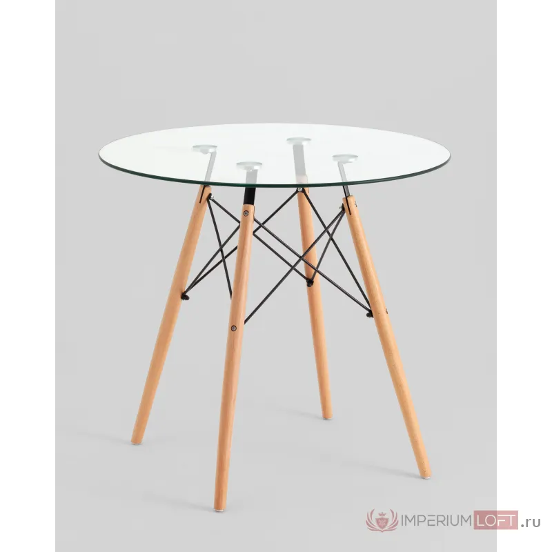Стол Eames DSW NEW D80 стеклянный Stool Group УТ000039068 от ImperiumLoft