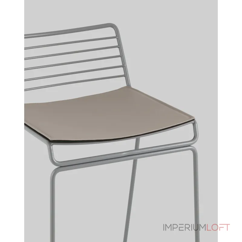 Стул полубарный Danny серый с подушкой Stool Group УТ000038988