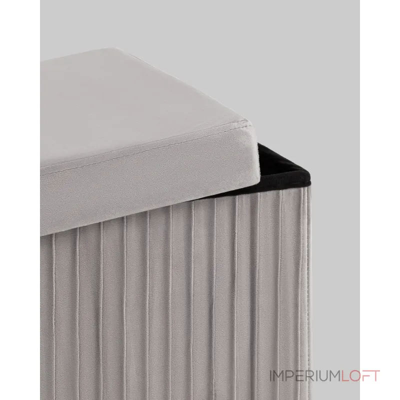 Пуф складной с ящиком Store Square серый Stool Group УТ000038973 Пуф складной с ящиком Store Square серый Stool Group УТ000038973