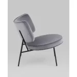 Кресло District Lounge велюр серый Stool Group УТ000039114 от ImperiumLoft