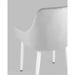 Стул Диана велюр серебристый ножки белые 4 шт Stool Group УТ000037411