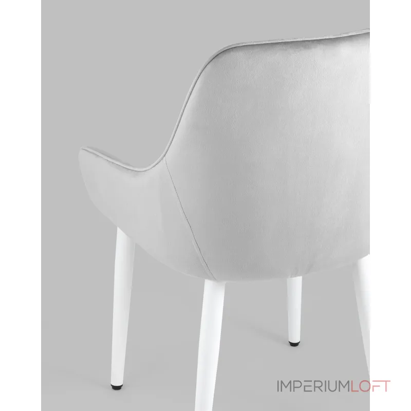 Стул Диана велюр серебристый ножки белые 4 шт Stool Group УТ000037411 Стул Диана велюр серебристый ножки белые 4 шт Stool Group УТ000037411