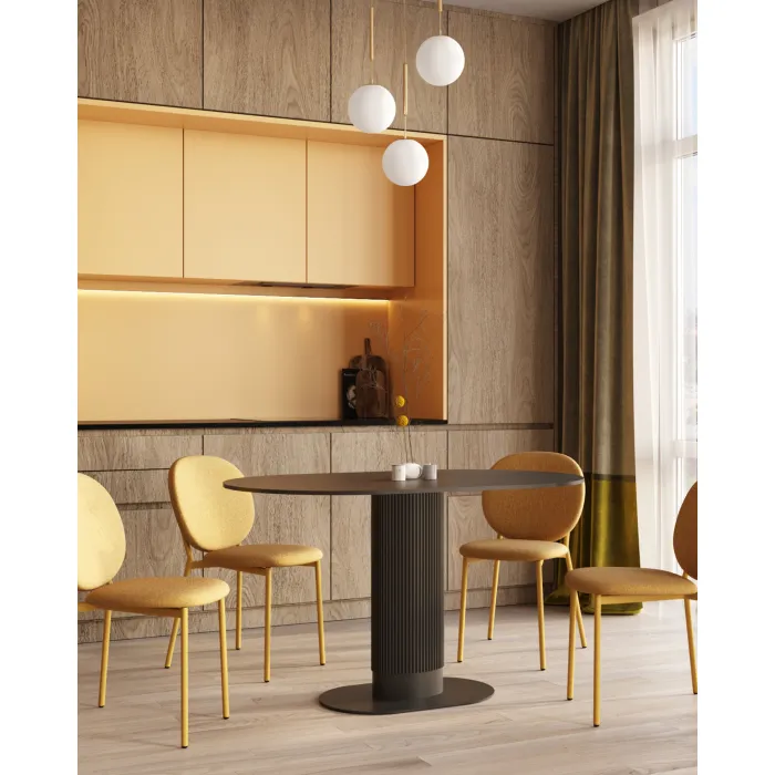 Стол обеденный Mystery 130*80 черный Stool Group УТ000039508 от ImperiumLoft