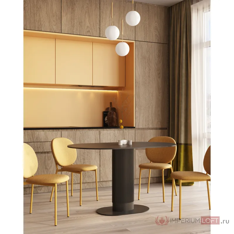 Стол обеденный Mystery 130*80 черный Stool Group УТ000039508 от ImperiumLoft
