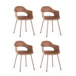Стул Lady пластик коричневый 4 шт. Stool Group УТ000037271 от ImperiumLoft