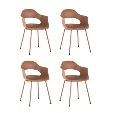 Стул Lady пластик коричневый 4 шт. Stool Group УТ000037271
