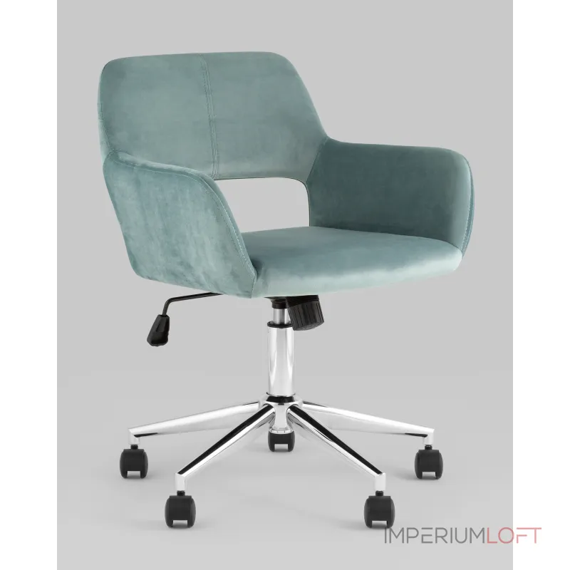 Кресло офисное ROSS велюр серо-зеленый Stool Group УТ000039077 Кресло офисное ROSS велюр серо-зеленый Stool Group УТ000039077