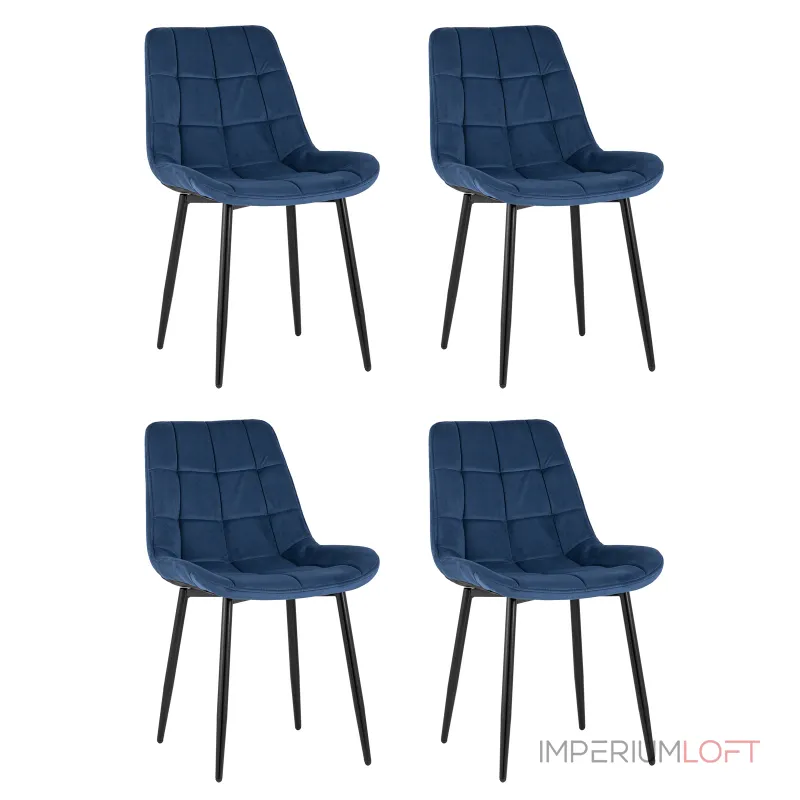 Стул Флекс велюр синий 4 шт. Stool Group УТ000035418 Стул Флекс велюр синий 4 шт. Stool Group УТ000035418