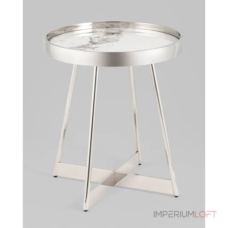 Журнальный столик Гера 50*50 см сталь серебро Stool Group УТ000039404