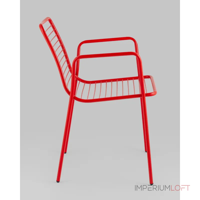 Стул с подлокотниками Дели металл красный Stool Group УТ000039268 Стул с подлокотниками Дели металл красный Stool Group УТ000039268
