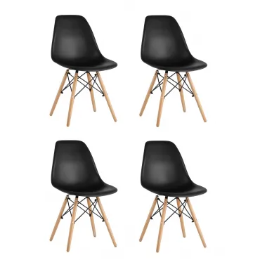 Стул Eames Style DSW черный x4 (разборный каркас) Stool Group УТ000037613