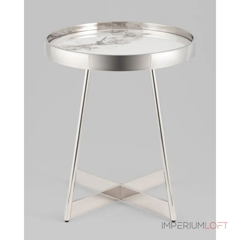 Журнальный столик Гера 50*50 см сталь серебро Stool Group УТ000039404