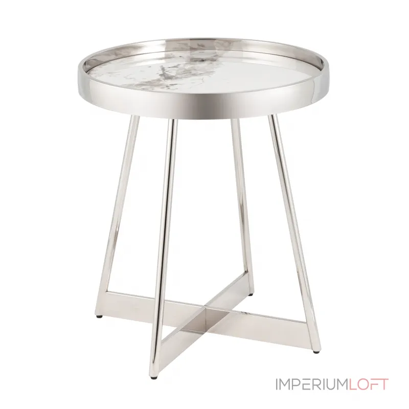 Журнальный столик Гера 50*50 см сталь серебро Stool Group УТ000039404