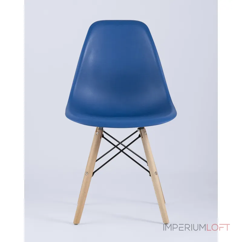 Стул Eames Style DSW синий (разборный каркас) Stool Group УТ000037596
